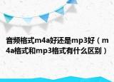 音頻格式m4a好還是mp3好（m4a格式和mp3格式有什么區(qū)別）