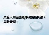 風(fēng)起天闌完整版小說免費(fèi)閱讀（風(fēng)起天闌）