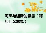 呵斥與訓(xùn)斥的意思（呵斥什么意思）