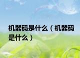 機(jī)器碼是什么（機(jī)器碼是什么）