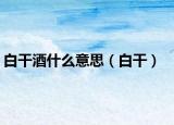 白干酒什么意思（白干）
