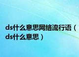 ds什么意思網(wǎng)絡(luò)流行語（ds什么意思）