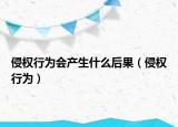 侵權(quán)行為會(huì)產(chǎn)生什么后果（侵權(quán)行為）