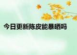 今日更新陳皮能暴曬嗎