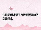 今日更新冰栗子與普通板栗的區(qū)別是什么