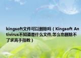 kingsoft文件可以刪除嗎（Kingsoft Antivirus不知道是什么文件,怎么也刪除不了求高手指教）