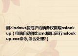 鍦╳indows鍛戒護(hù)紿楀彛杈撳叆nslookup（電腦自動(dòng)彈出cmd窗口運(yùn)行nslookup.exe命令,怎么處理?）