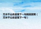 萬(wàn)水千山總是情下一句搞笑回復(fù)（萬(wàn)水千山總是情下一句）
