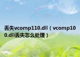 丟失vcomp110.dll（vcomp100.dll丟失怎么處理）