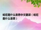 哈尼是什么意思中文翻譯（哈尼是什么意思）