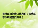 冒險島如何窗口化啟動（冒險島怎么調(diào)成窗口方式）