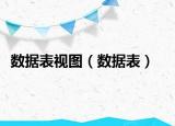 數(shù)據(jù)表視圖（數(shù)據(jù)表）