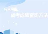 怎么查成考成績(jī)（成考成績(jī)查詢方法）