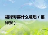 福祿壽喜什么意思（福祿猴）
