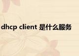 dhcp client 是什么服務(wù)