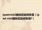 ipadmini2越獄后如何恢復(fù)（ipad mini越獄后如何恢復(fù)?）