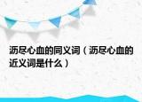 瀝盡心血的同義詞（瀝盡心血的近義詞是什么）