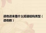 請他進來是什么短語結(jié)構(gòu)類型（請他教）