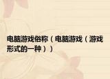 電腦游戲俗稱（電腦游戲（游戲形式的一種））