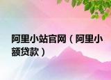 阿里小站官網(wǎng)（阿里小額貸款）