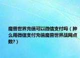 魔獸世界充值可以微信支付嗎（腫么用微信支付充值魔獸世界戰(zhàn)網(wǎng)點(diǎn)數(shù)?）