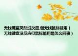 無線鍵盤突然沒反應,但無線鼠標能用（無線鍵盤沒反應但鼠標能用是怎么回事）