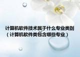 計算機軟件技術(shù)屬于什么專業(yè)類別（計算機軟件類包含哪些專業(yè)）
