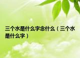 三個水是什么字念什么（三個水是什么字）
