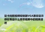 顯卡問題視頻控制器VGA兼容顯示感嘆號是什么意思精英中的精英請進(jìn)