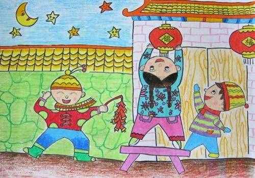 元旦節(jié)幼兒繪畫圖片大全