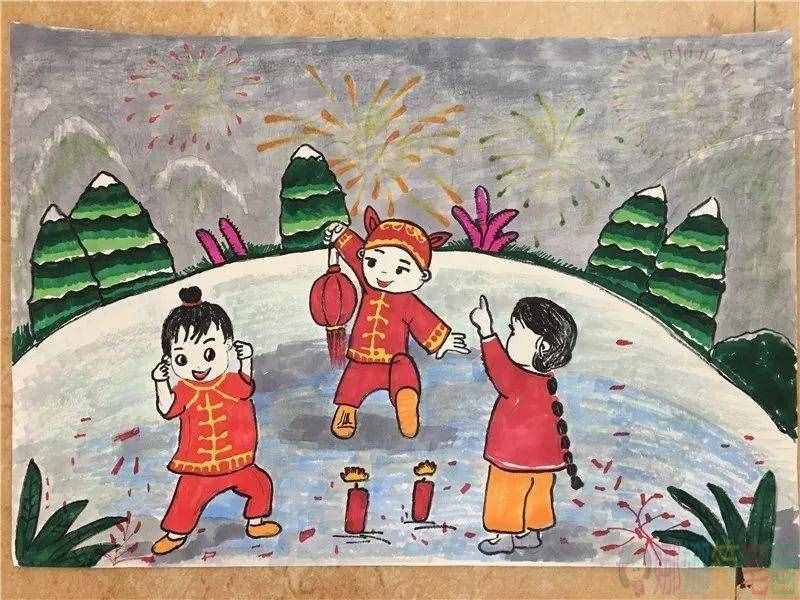 元旦節(jié)幼兒繪畫圖片大全