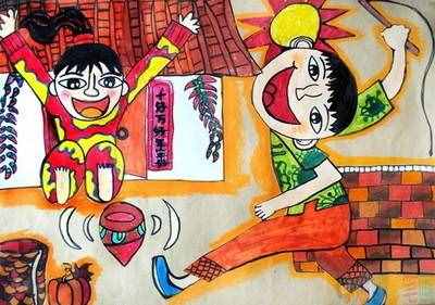 元旦節(jié)幼兒繪畫圖片大全