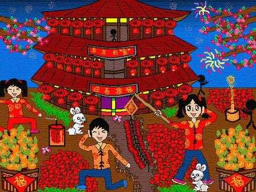 元旦節(jié)幼兒繪畫圖片大全