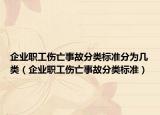企業(yè)職工傷亡事故分類標準分為幾類（企業(yè)職工傷亡事故分類標準）