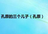 孔原的三個兒子（孔原）