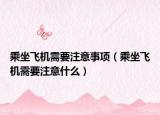 乘坐飛機(jī)需要注意事項(xiàng)（乘坐飛機(jī)需要注意什么）