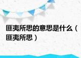 匪夷所思的意思是什么（匪夷所思）