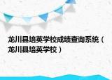 龍川縣培英學(xué)校成績查詢系統(tǒng)（龍川縣培英學(xué)校）