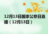 12月13日國家公祭日直播（12月13日）