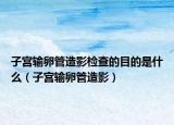 子宮輸卵管造影檢查的目的是什么（子宮輸卵管造影）