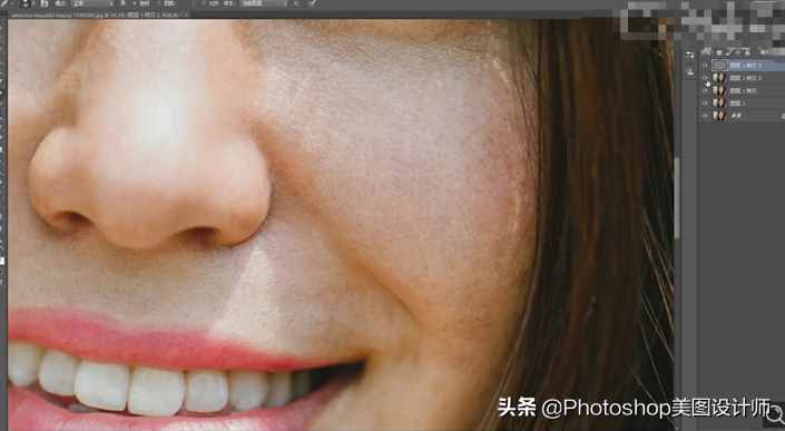 PS中的精修，給人物進行美白磨皮