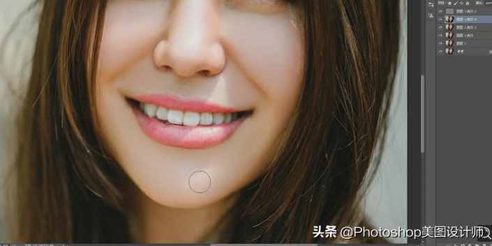 PS中的精修，給人物進行美白磨皮