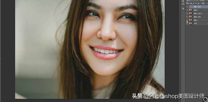 PS中的精修，給人物進行美白磨皮