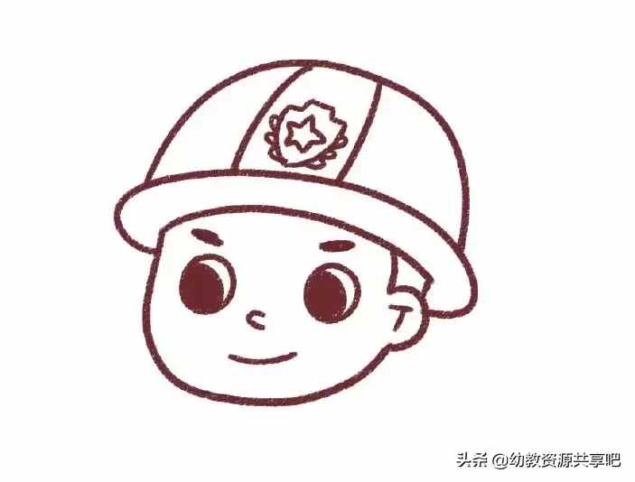 「簡筆畫教程」幼兒園簡筆畫教程之《我是小小消防員》