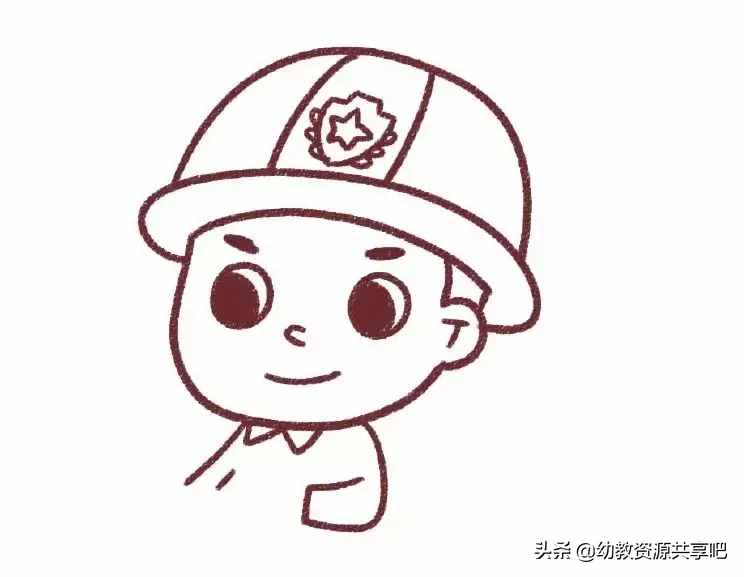「簡筆畫教程」幼兒園簡筆畫教程之《我是小小消防員》