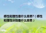 感性和理性是什么意思?（感性和理性分別是什么意思）