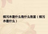 核污水是什么有什么危害（核污水是什么）