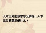 入木三分的意思怎么解釋（入木三分的意思是什么）