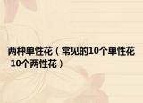 兩種單性花（常見的10個單性花 10個兩性花）