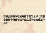 安徽合肥新華電腦專修學院怎么樣（安徽合肥新華電腦學院畢業(yè)之后學校推薦工作么?）